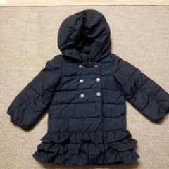 値下げ☆ロングダウン　90　babyGapネイビー 女の子のサムネイル