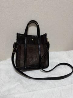 メッシュ ショルダーバッグ ブラック 2wayのサムネイル