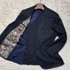 ポールスミス コレクション テーラードジャケット 花柄 紺ブレ