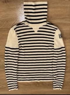 CHANEL シャネルココマークボーダータートルニット - メルカリ