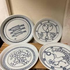 ★4枚セット★無汸庵 綿貫宏介 絵皿 魚・葉っぱ・鳥・葡萄 m96113718554_1.jpg?1762096792