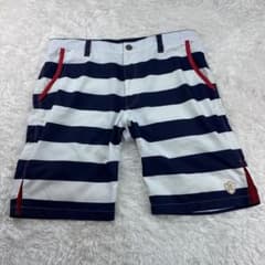 ラッセルノ ゴルフ ハーフパンツ ボーダー 紺 白 赤 メンズ 2XL 7
