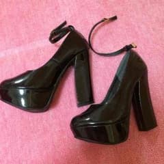 黒  アンクルストラップ ヒール♡のサムネイル
