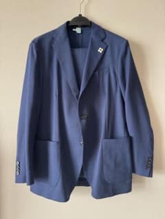 LARDINI EASY WEAR ブルー セットアップ スーツ 48 LARDINI EASY WEAR ブルー セットアップ スーツ 48 - メルカリ