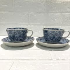 コーヒーカップ&ソーサー2客セット 大島染付 - メルカリ