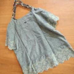ルナマミー様専用★45rpmカットワークダンガリーシャツ★パラスパレスのサムネイル