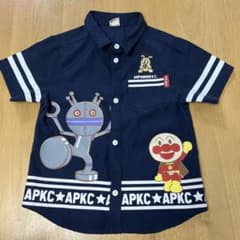 アンパンマン　襟付きシャツ　半袖　シャツ　おしゃれ着　七五三　お出かけのサムネイル