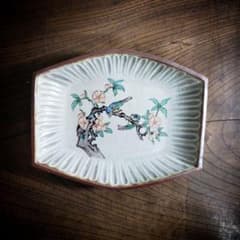 변형 접시 각 접시 후나가타 후루쿠타니 색 그림 첨부 새 매화 메이지 다이쇼 명 각복 아마테니호