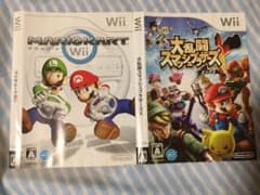 マリオカートWii、大乱闘スマッシュブラザーズ　2本セットのサムネイル