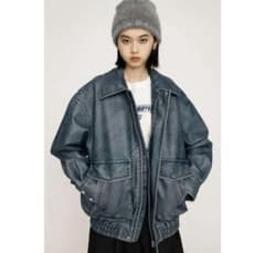 SLY AGING F／LEATHER FLIGHT ジャケット （BLU） - メルカリ