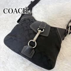 COACH コーチ ショルダーバッグ ホーボー　シグネチャー 10249 黒のサムネイル