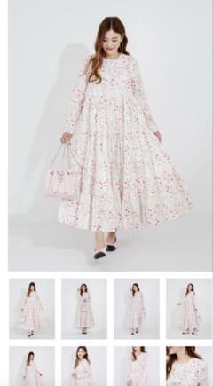新品オブリOBLI 花柄ティアードロングワンピース - メルカリ