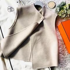 61万✨24年 未使用 エルメス ダブルフェイスジレ カシミヤ100