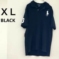POLO RALPH LAUREN 】ポロシャツ ビックポニー ブラック XL - メルカリ