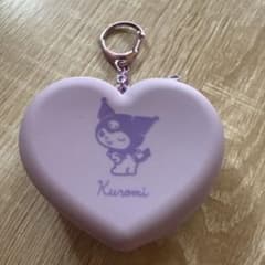 Kuromi 하트형 키홀더 퍼플