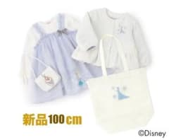 【新品100cm4点セット】プティマイン　アナ雪　エルサワンピースセット