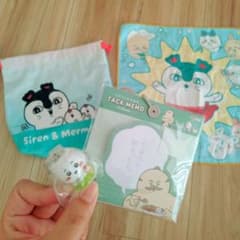 人魚の島のひみつ ちいかわ ガチャ セイレーン 巾着ポーチ 島二郎 メモ帳のサムネイル