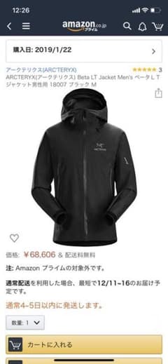 【保証付き】ARCTERYXアークテリクスBeta LT Jacketのサムネイル