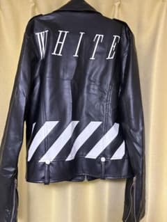 めんそーるにき様専用】OFF-WHITE ライダースジャケット ブラック