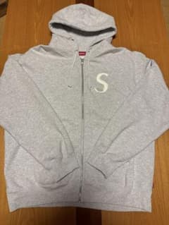 Supreme Sロゴ ジップアップパーカー グレー XLのサムネイル
