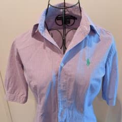RALPH LAUREN　半袖シャツ　パフスリーブ(ギンガムチェックのサムネイル