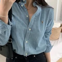 良品】ポロラルフローレン 人気定番マルチポニーダンガリーシャツ M