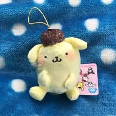 サンリオキャラクターズ　ヒョウ柄おすわりちょいデカマスコット　ポムポムプリン