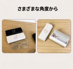 ハローキティ柄 メガネケース ホワイト 眼鏡ケースのサムネイル
