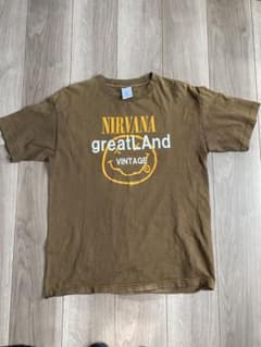 NIRVANA greatLAnd VINTAGE Tシャツ ブラウン Mのサムネイル