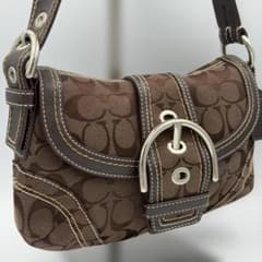 美品　coach コーチ　ソーホー　シグネチャー　ブラウン　10296のサムネイル
