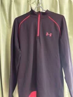 Under Armour ハーフジップ トレーニングトップ MD 黒赤のサムネイル
