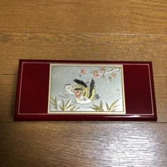 新品・未使用】彫金（春山作）漆塗の宝石箱（オルゴール付