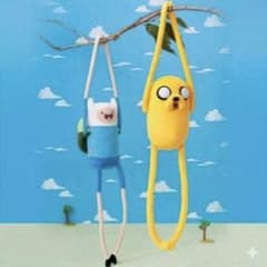 【希少】 アドベンチャータイム　Happy抱きつきBIGぬいぐるみ　2種セットのサムネイル