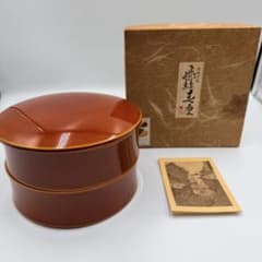 飛騨 春慶　丸二段重　伝統工芸品　飛騨春慶塗　菓子器のサムネイル