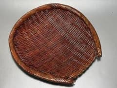 茶道具　竹編み箕（み） 菓子盆　伝統工芸 竹細工 竹工芸 竹編みのサムネイル