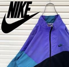 NIKE ナイキ 銀タグ マルチカラー ゆるだぼ 90s ナイロン ブルゾンのサムネイル