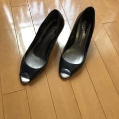 専用　本革　銀座ワシントンのオープントゥパンプスのサムネイル