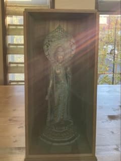 大仏師 松久宗琳(マツヒサ ソウリン)作 瑠璃観音 ブロンズ製 共箱