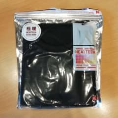 【ユニクロ】極暖ヒートテック メンズM クルーネック 9分袖 ブラックのサムネイル