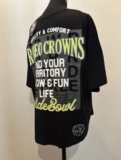 【新品・未使用】ロデオクラウンズボウル　ブラック刺繍Tシャツ