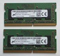 Micron 4GB×2枚組 計8GB DDR4ノートPC用メモリ - メルカリ