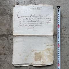 フランス　アンティーク　古紙　マニュスクリ　古文書　手紙　7枚綴りのサムネイル