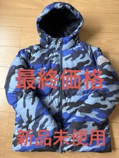 PYRENEX ピレネックス青黒迷彩 フード付きダウンジャケット サイズL 