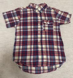 チェック柄 半袖シャツ ボタンダウン 140センチのサムネイル