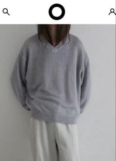 別注 25ss crepuscule Vネックリネンプルオーバーニット O代官山