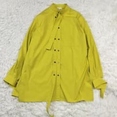 23AW ENFÖLD エンフォルド ボウタイシャツ ライム 38 - メルカリ