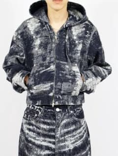 【26SS】デニム ジップアップ フーディー パーカー /ワンウォッシュのサムネイル