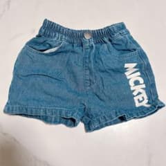 デニム風 ハーフパンツ　ディズニー　バースデイのサムネイル