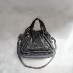 Chloe クロエ パラティ バッグ パイソンレザー ブラック - メルカリ