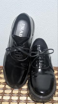 PRADA leather shoes, black, platform, air sole, size 36 (23cm)